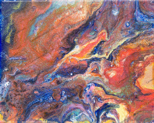 Bright Galaxy Acrylic Pour Art