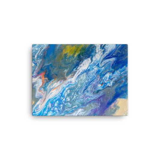Blue River Pour (Canvas Print)