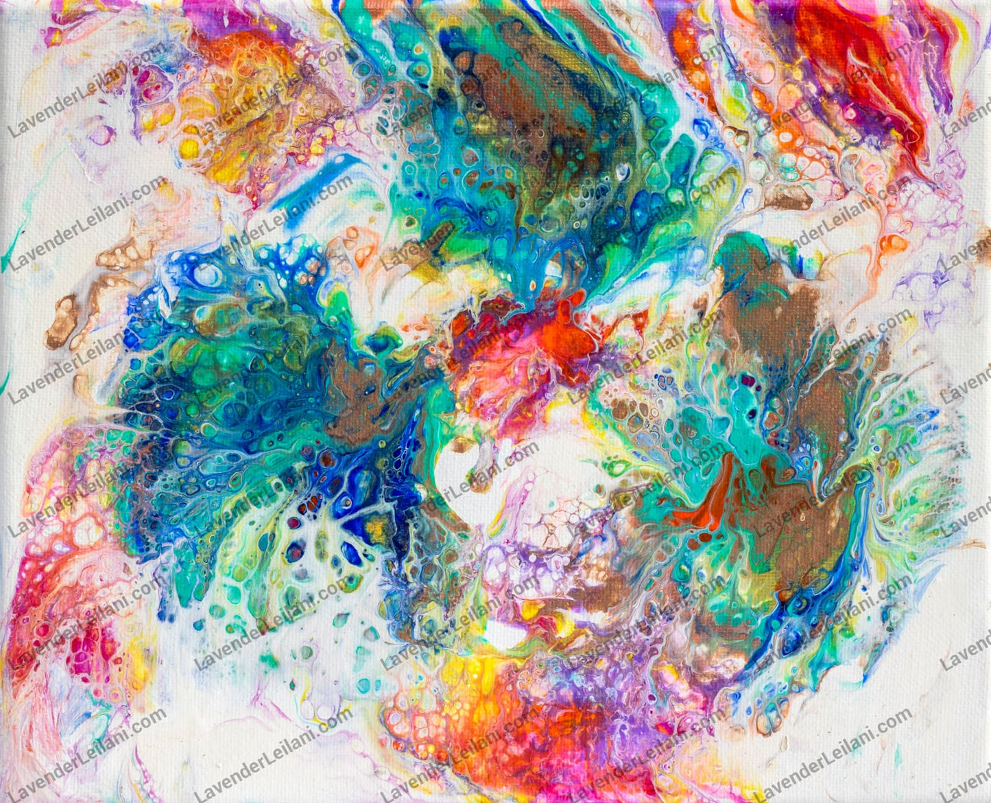 Fireworks Pour Acrylic Art