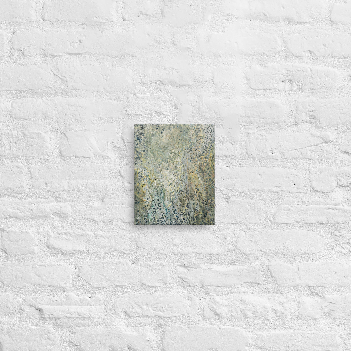 Green Granite Pour (Canvas Print)