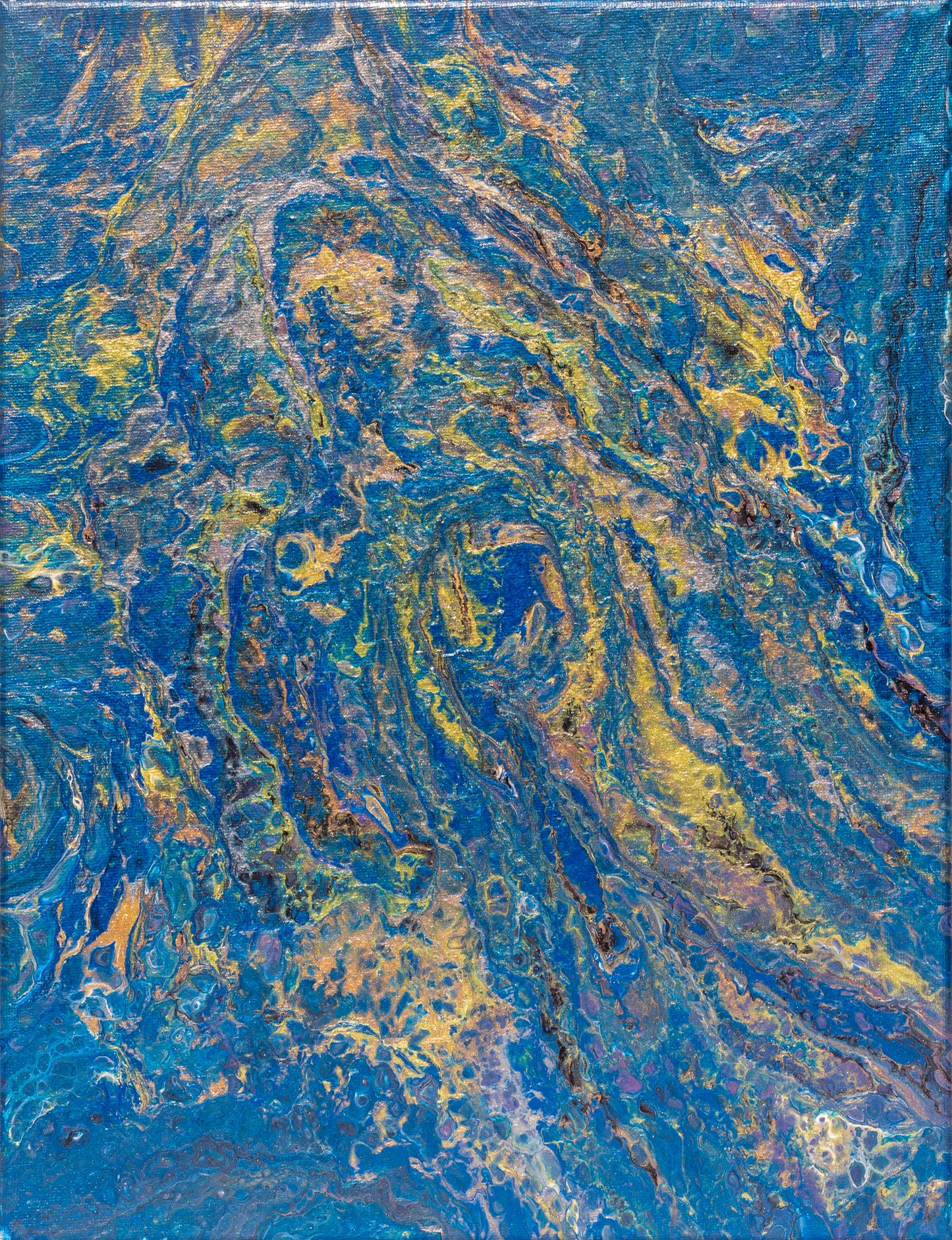 blue swirl original art  BY LAVENDER LEILANI