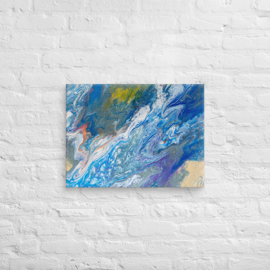 Blue River Pour (Canvas Print)