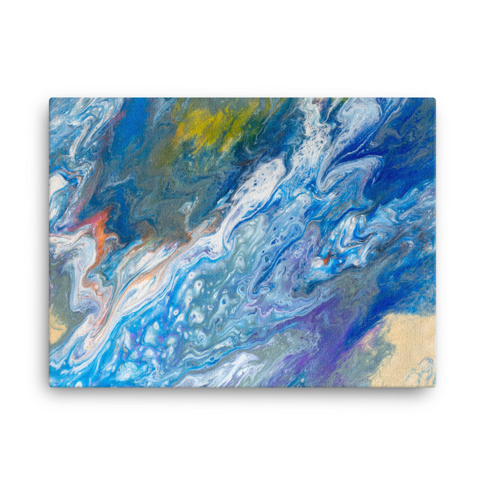 Blue River Pour (Canvas Print)
