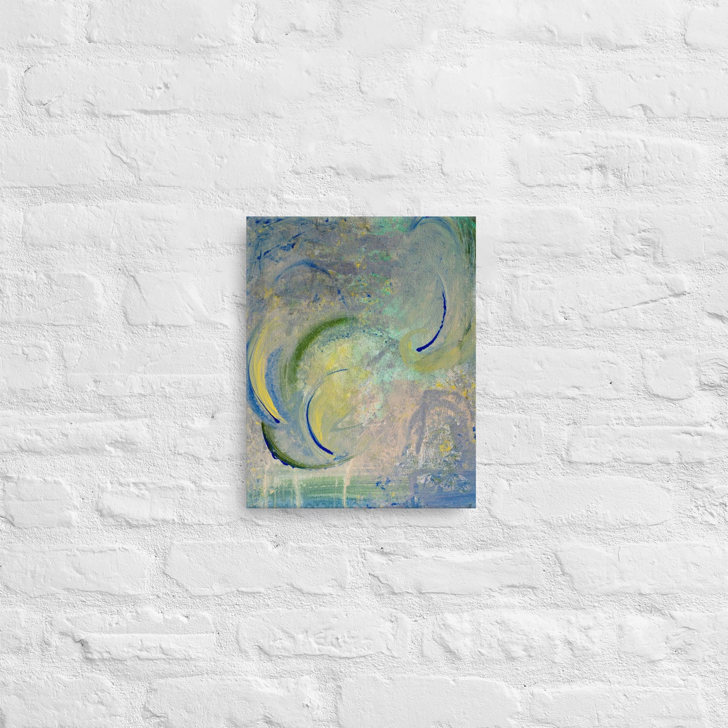 Green Circles (Canvas Print)