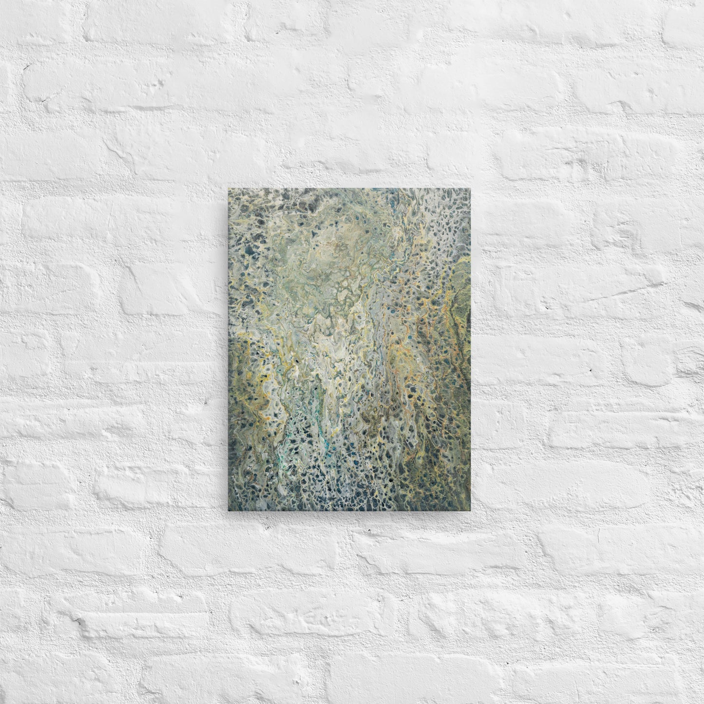 Green Granite Pour (Canvas Print)